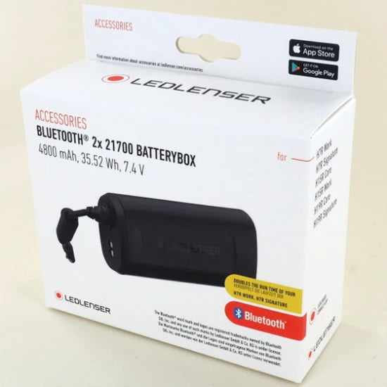 Kit Bluetooth Ledlenser 2x 21700 Li-ion Battery Box + 2 Baterii