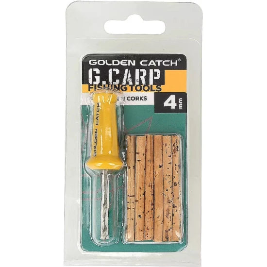 Kit Burghiu + Batoane De Pluta Golden Catch G.carp Bait Drill And Corks, 4mm