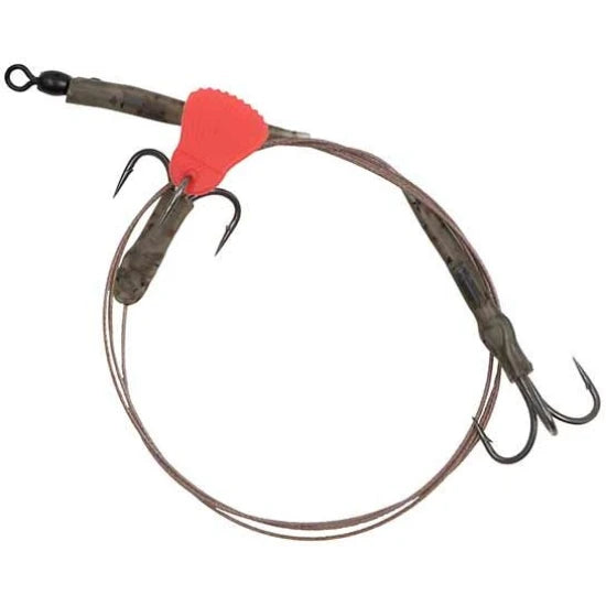 Kit Fox Rage Predator Twin Treble Trace, 52cm, 40lb, Size 8 Barbed, 1buc/pac