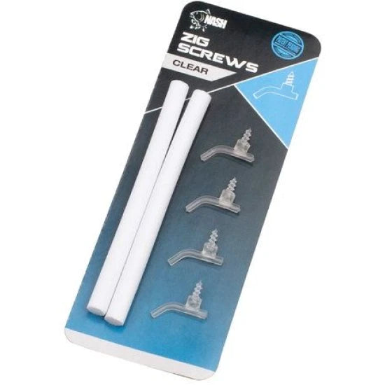 Kit Momeala Nash Zig Screw Large, Clear, 4buc/pac
