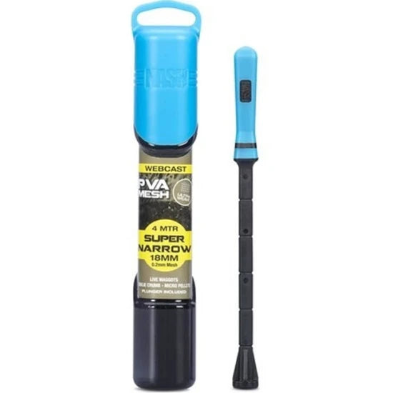Kit Plasa Solubila + Tija Compresie Nash Webcast Ultra Weave Pva Super Narrow, 18mm X 4m