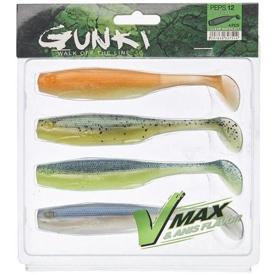 Kit Shad Gunki Peps Ii, Clear Water, 7cm, 4buc/plic