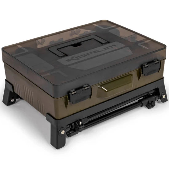 Kit Valigeta Cu Picioare + Accesorii Korum Mega Blox Station Fully Loaded, 36x26x11.55cm