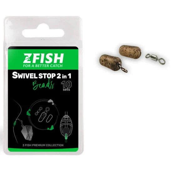 Kit Zfish Swivel Stop Beads 2 In 1, 10buc/pac