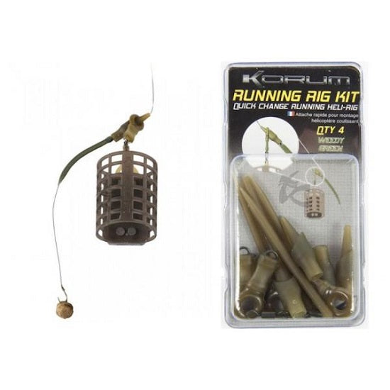 Kit montura culisanta Korum Running Rig GREEN