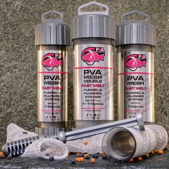 Kit Plasa Solubila Pva Spro Meshsystem Fast Melt 2 In 1  Hydrospol 25mm +35mm 7+7 +plunger