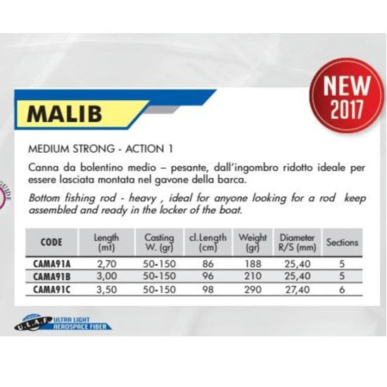 Lanseta Colmic Malib Teleboat 2.70m, 50-150g, 5seg