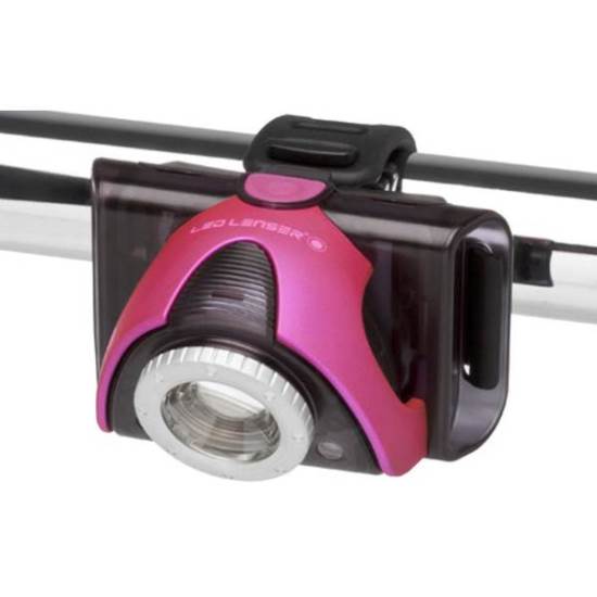 LANTERNA BICICLETA LED LENSER SEO B3 PINK 100LM 3XAAA