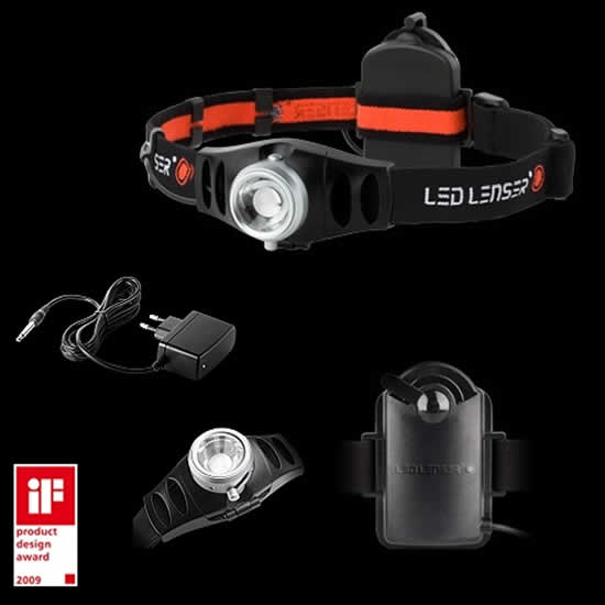 LANTERNA CAP LED LENSER H7R 3XAAA(ACUMULATORI) + INCARCATOR
