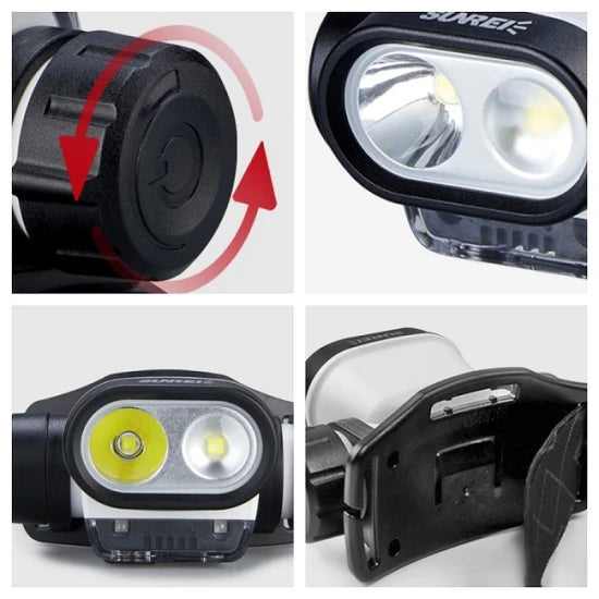 Lanterna De Cap Sunrei 570 Lumeni Muye3 Cu Senzor De Miscare