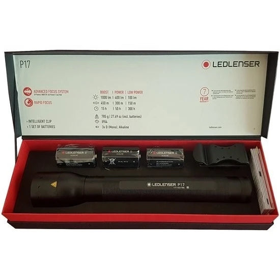Lanterna Led Lenser P17, 1000 Lumeni / 3xr20 + Husa