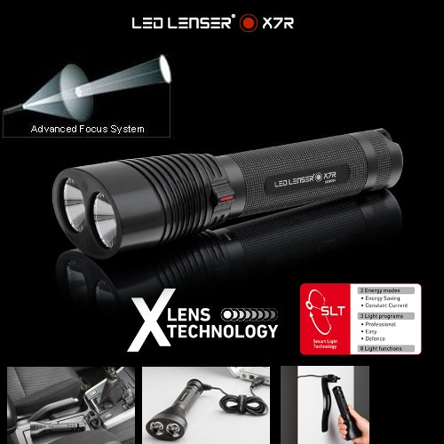 LANTERNA LED LENSER X7R 500LM + INCARCATOR
