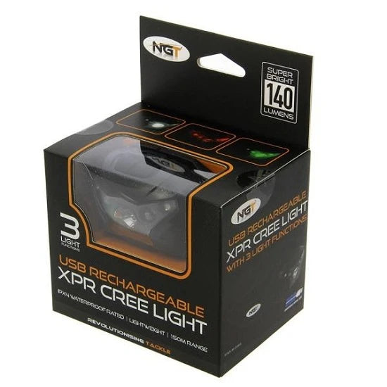 Lanterna Ngt De Cap - Xpr Cree Reincarcabil Cu Usb 140 Lumen