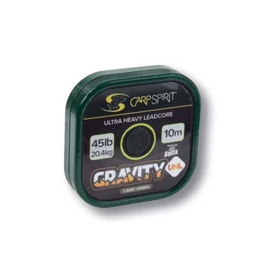 Leadcore Carp Spirit Gravity Ultra Heavy Lead Core 45lb 10mt 20.4kg Camo Green