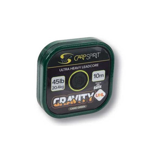 LEADCORE CARP SPIRIT GRAVITY ULTRA HEAVY LEAD CORE 45LB 10MT 20.4KG CAMO GREEN