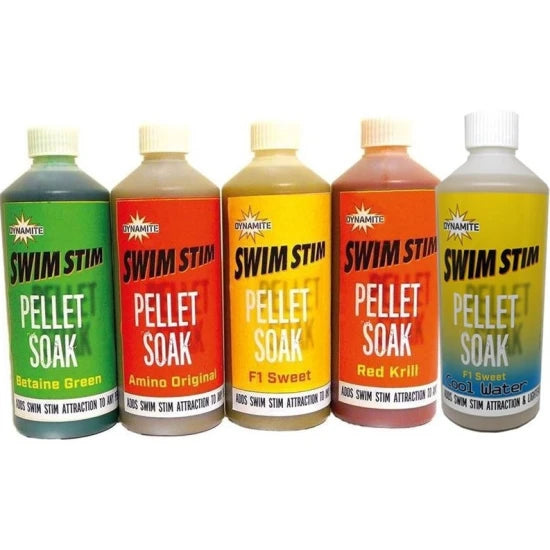 Lichid Atractant Dynamite Baits Swim Stim Pellet Soak 500ml F1 Sweet