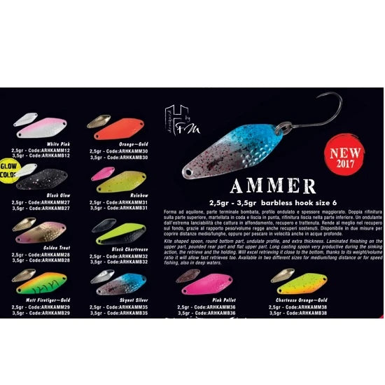 Lingurita Oscilanta Colmic Ammer 2.5gr Matt Firetiger Gold