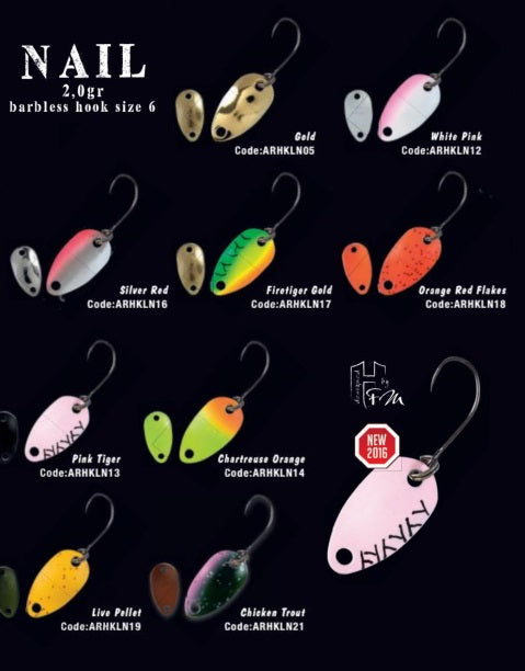 LINGURITA OSCILANTA COLMIC HERAKLES TROUT AREA NAIL 2gr Gold