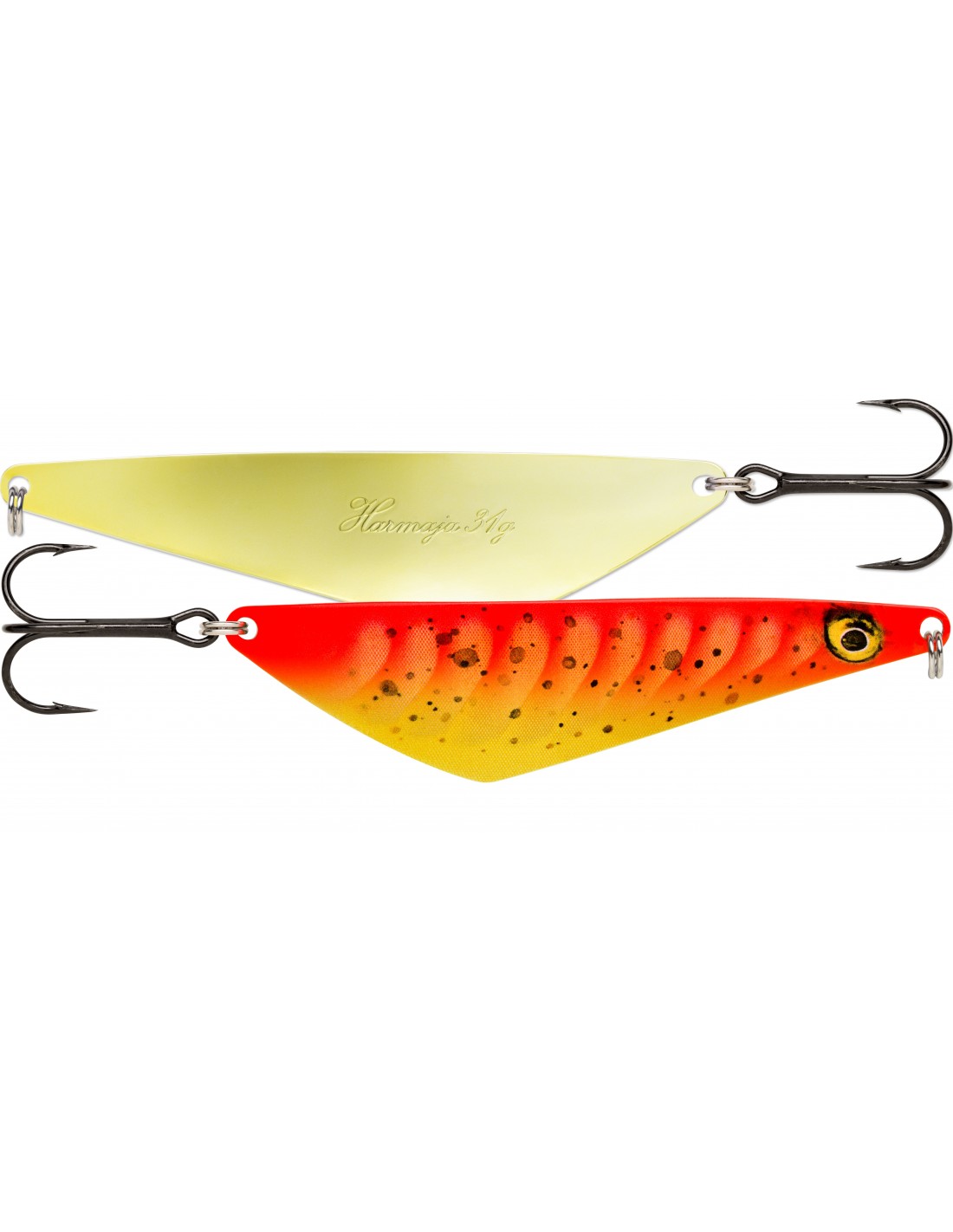 LINGURITA OSCILANTA RAPALA HARMAJA GOLD FLUORESCENT RED GFR 8.5CM 18G