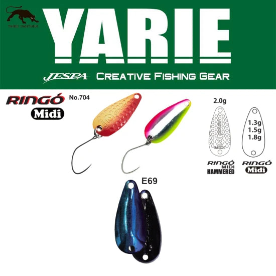 Lingurita Oscilanta Yarie 704 Ringo Midi Hammered E69 Fire Blue 2g