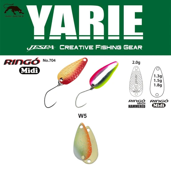Lingurita Oscilanta Yarie 704 Ringo Midi Hammered W5 Melon Short 2g