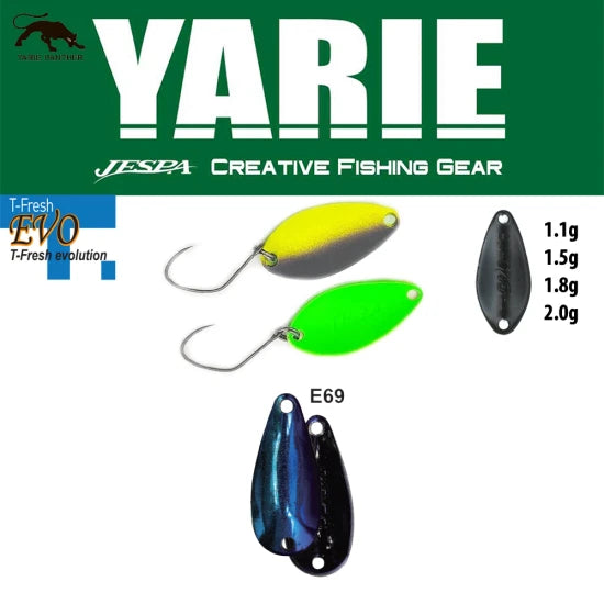 Lingurita Oscilanta Yarie 710t T-fresh Evo E69 Fire Blue 1.5g