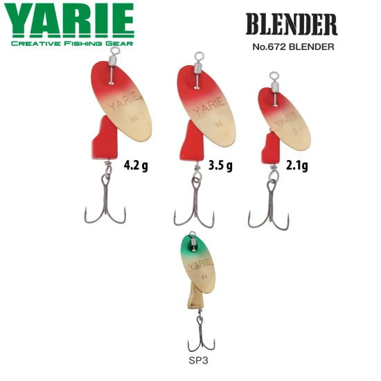 Lingurita Rotativa Yarie 672 Blender Sp3 Green/gold 2.1g