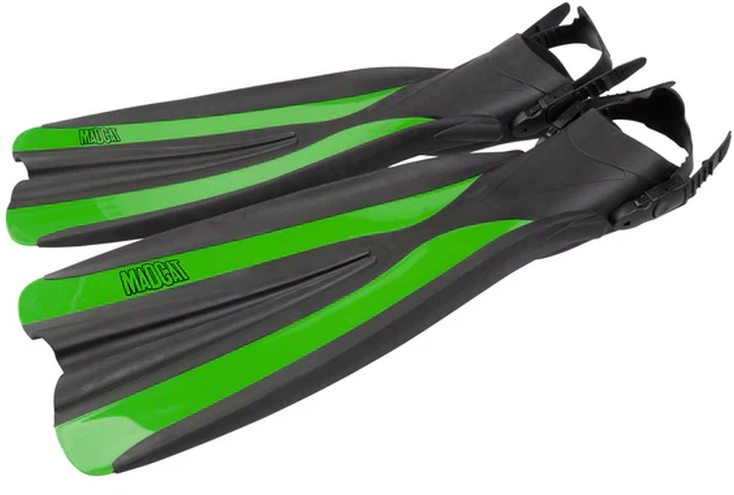 Labe MADCAT Belly Boat Fins, Black Green