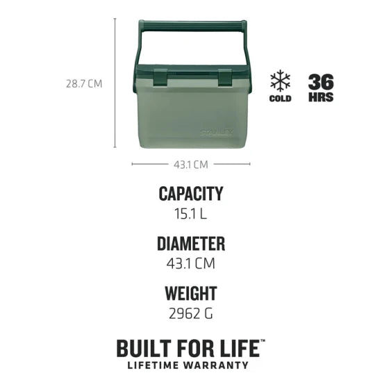 Lada Frigorifica Stanley The Easy-carry Outdoor Cooler 15.1l / 16qt, Stanley Green