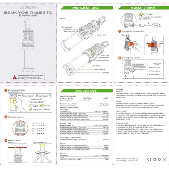 Lampa Anti Insecte Nevis, 40x42x178mm