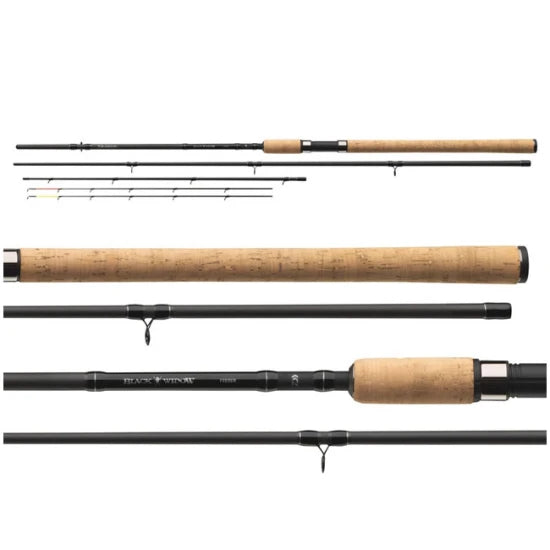 Lanseta Feeder Daiwa 3+2seg Black Widow, 3.90m, 150g