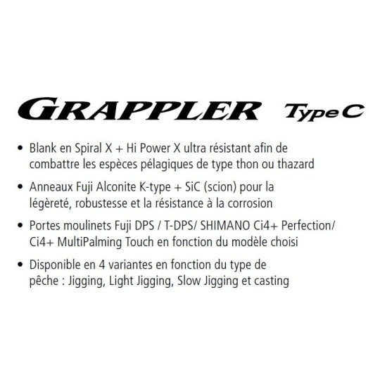 Lanseta Spinning Shimano Grappler Type H 2.49m, 150g, 1+1seg