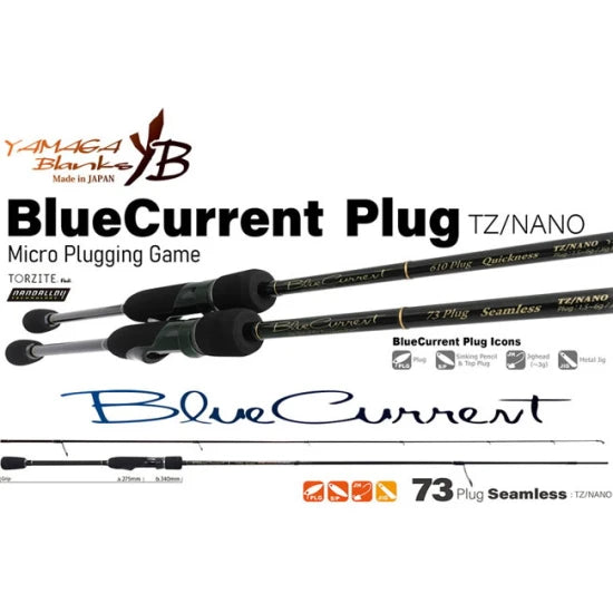 Lanseta Yamaga Blanks Blue Current 73plug Seamless Tz-nano 2.22m 1.5-6g