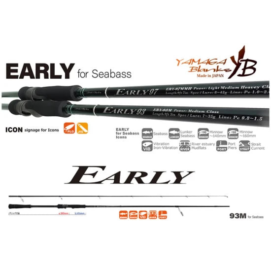 Lanseta Yamaga Blanks Early Seabass 93m 2.819m 7-35gr