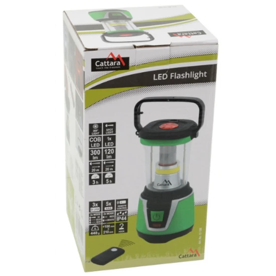 Lanterna Cattara Cu Led 300lm Cu Telecomanda Camping Tt13150