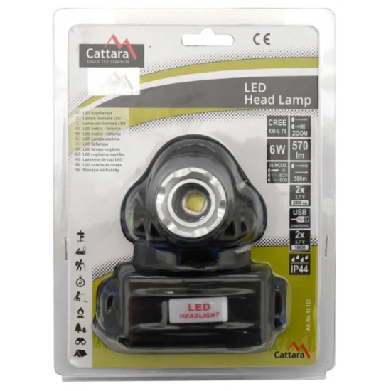 Lanterna Cattara Frontala Led 570lm Zoom Tt13123