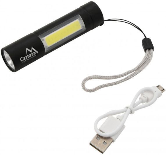 Lanterna Cattara Retractabila LED 120LM, Black