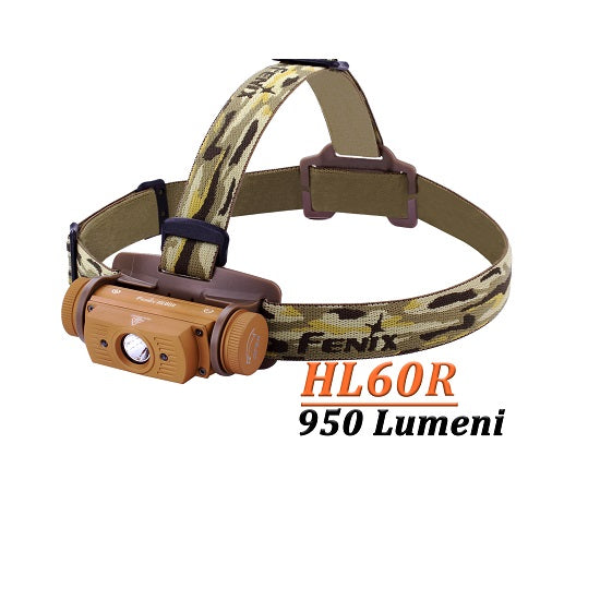 Lanterna Frontala Fenix Reincarcabila 950 Lumeni116 Metri Desert HL60R