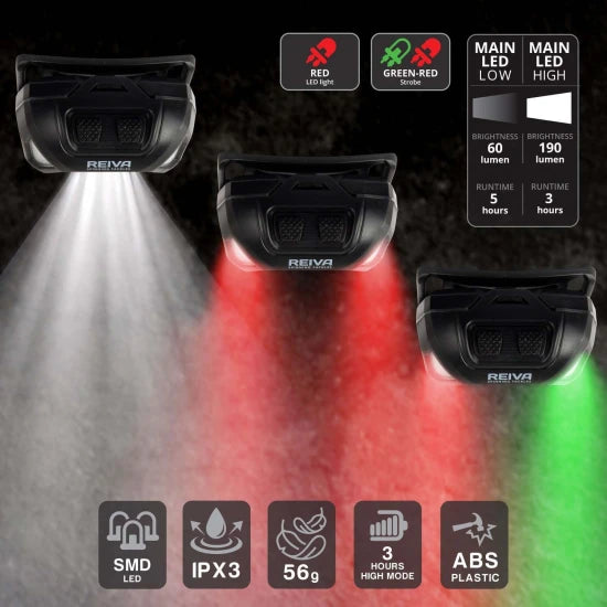 Lanterna Frontala Reiva Flash 190 Lumeni