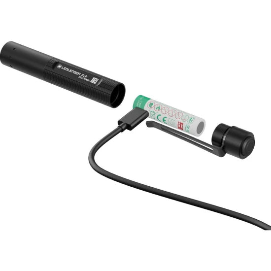 Lanterna Led Lenser P2r Black Box 200lm/li-ion + Cablu Usb