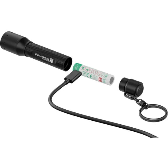 Lanterna Led Lenser P3r Black Box 200lm/li-ion + Cablu Usb