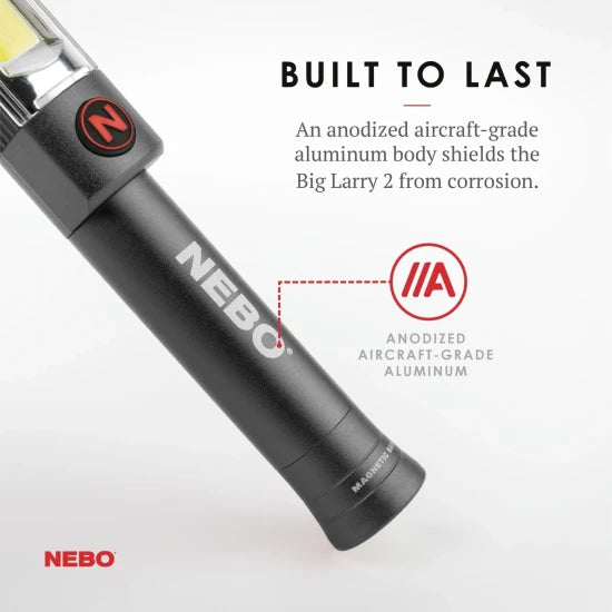 Lanterna Nebo Big Larry 2, Max 500 Lm, 3x Aa, Magnet, Aluminiu