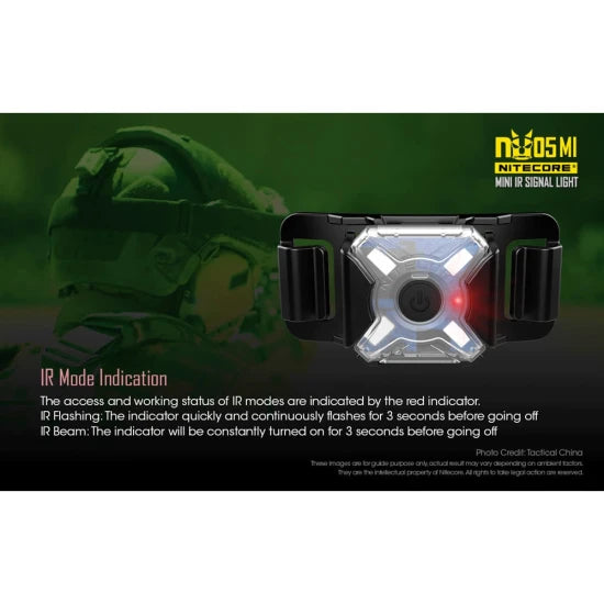 Lanterna Nitecore Military Flashlight Nu05mi Rechargeable Infrared (940nm)