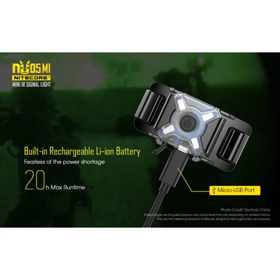 Lanterna Nitecore Military Flashlight Nu05mi Rechargeable Infrared (940nm)