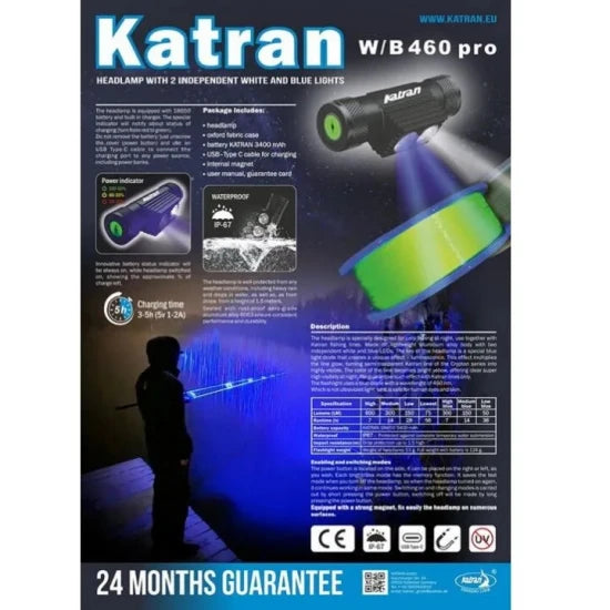 Lanterna De Cap Katran Headlamp W/b 460 Pro