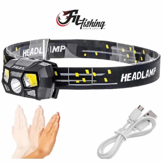 Lanterna De Cap Reincarcabila Cu Senzor De Miscare Filfishing Filex Headlamp 120lm