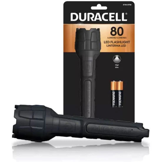 Lanterna De Mână Duracell Flashlight Rubberized Df80se (+2aaa) (80 De Lumeni) B1