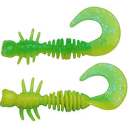 Larva Berkley Powerbait Power Curly, Spring Green / Sunshine Yellow, 4cm, 12buc/pac
