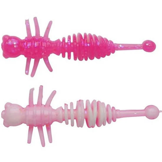 Larva Berkley Powerbait Power Larvae, Pink / White, 4cm, 12buc/pac