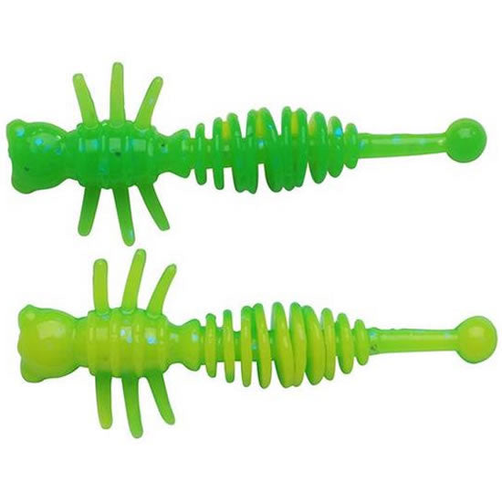 Larva BERKLEY PowerBait Power Larvae, Spring Green/ Snsn Yellow, 4cm, 12buc/pac